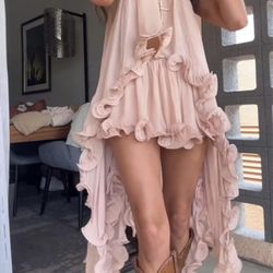 Womens Ruffle 2-piece Set (S)