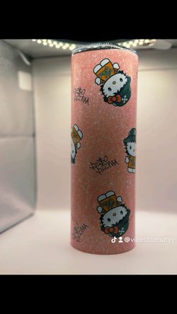 Hello kitty “Peso Pluma” Pink Steel Tumbler