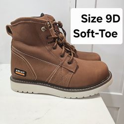 Ariat Soft Toe Work Boots Size 9D
