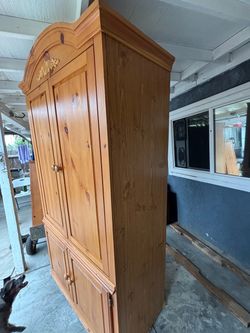 Solid Pine Video Armoire / Entertainment Center / Wardrobe