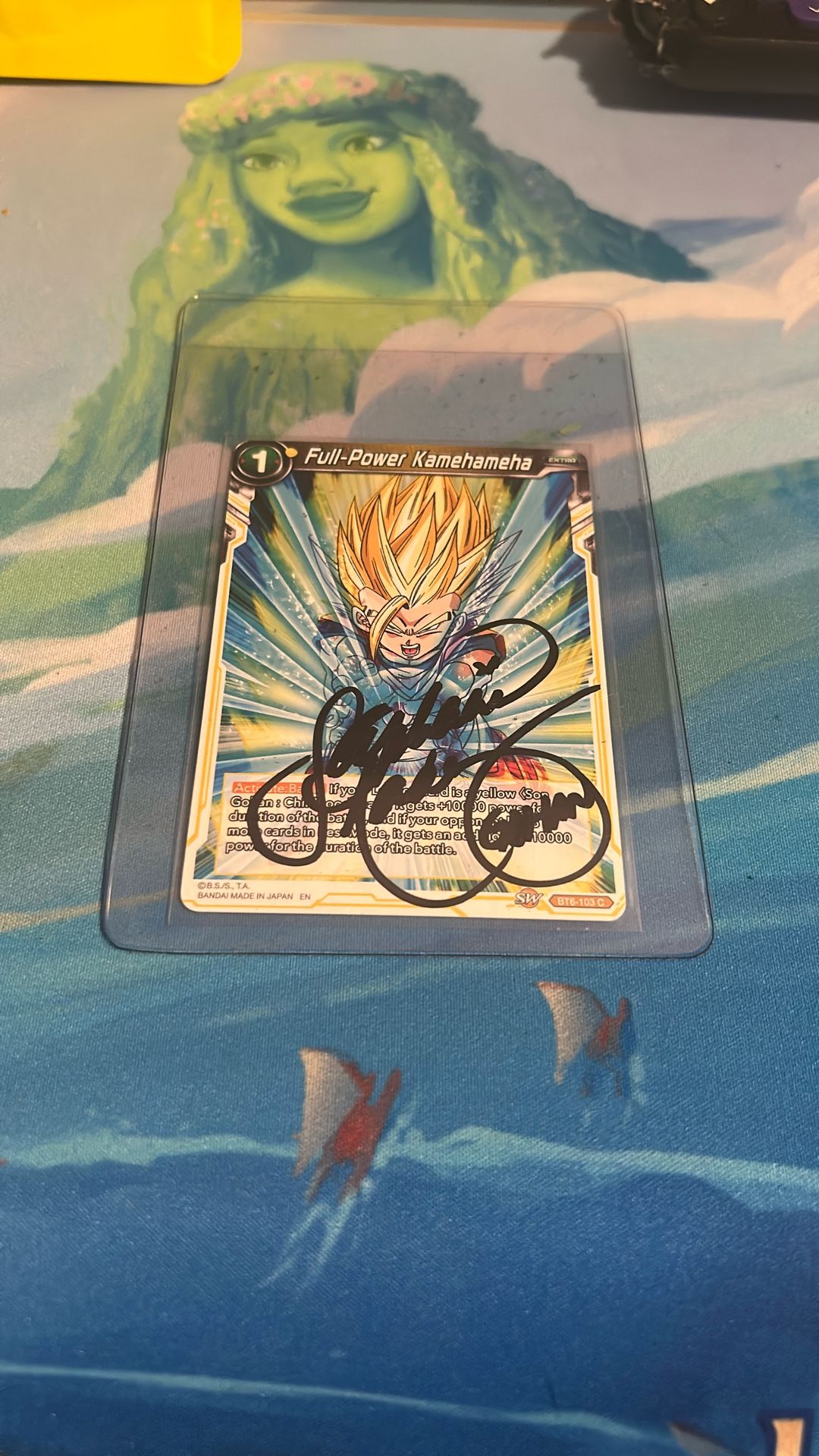 Signed Dragon Ball Z Teen Gohan Card