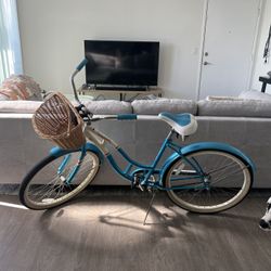 Light Blue Schwinn Legacy Women's 26 inch Beach Cruiser