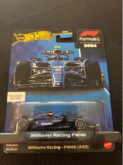 Hot Wheels Premium 2024 Formula 1 Williams Racing FW46 #43 Blue 1:64 Diecast Car