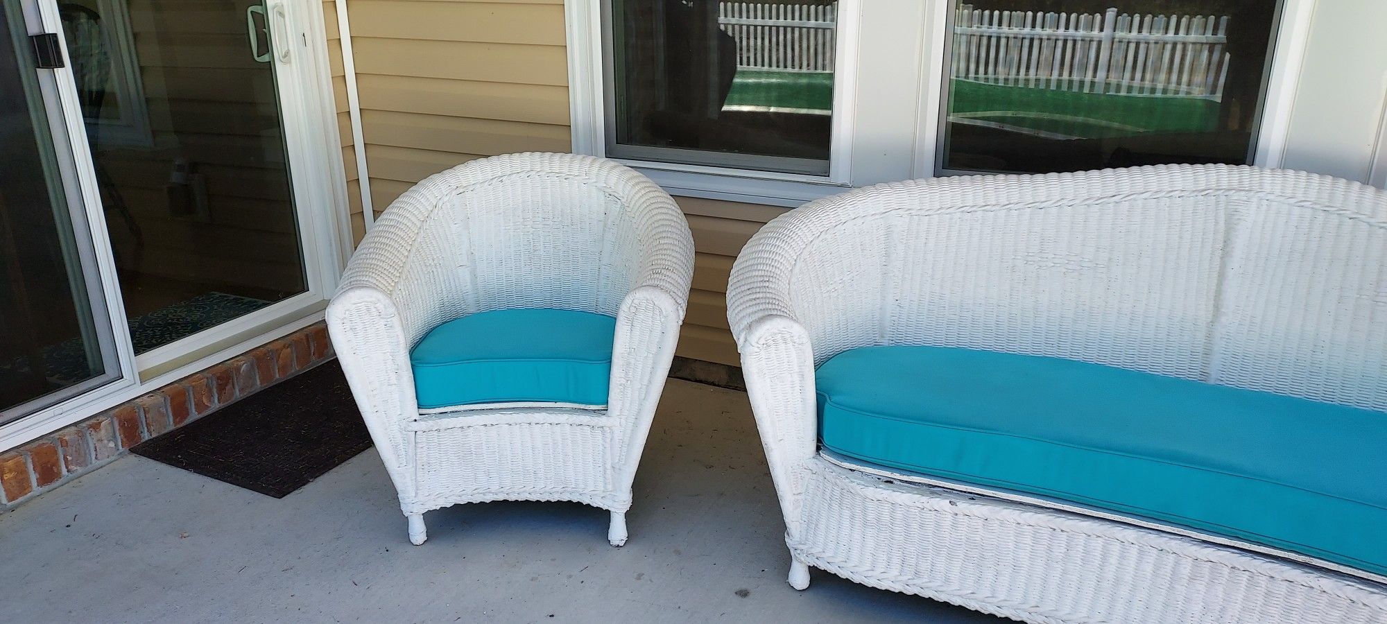 Antique Wicker Patio Set