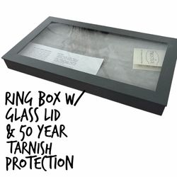 NEW Ring Jewelry Storage Display Box with 50 Year Jewel Guard Tarnish Protection Lining Home Decor Jewelry Storage