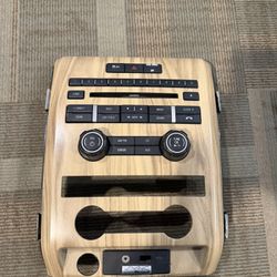 2009-2014 Ford F150 OE Radio Bezel Wood Grain Heater AC Climate Dash Plate Rare