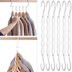 Magic Space Saving Hangers, 14 Pack Premium Smart Plastic Hanger Hooks, Sturdy Cascading Hangers