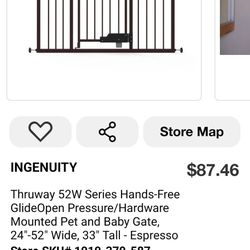 Hands-Free Glide Open Pet And Baby Gate