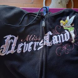 Tinkerbell, hood, it jacket size, X large.
