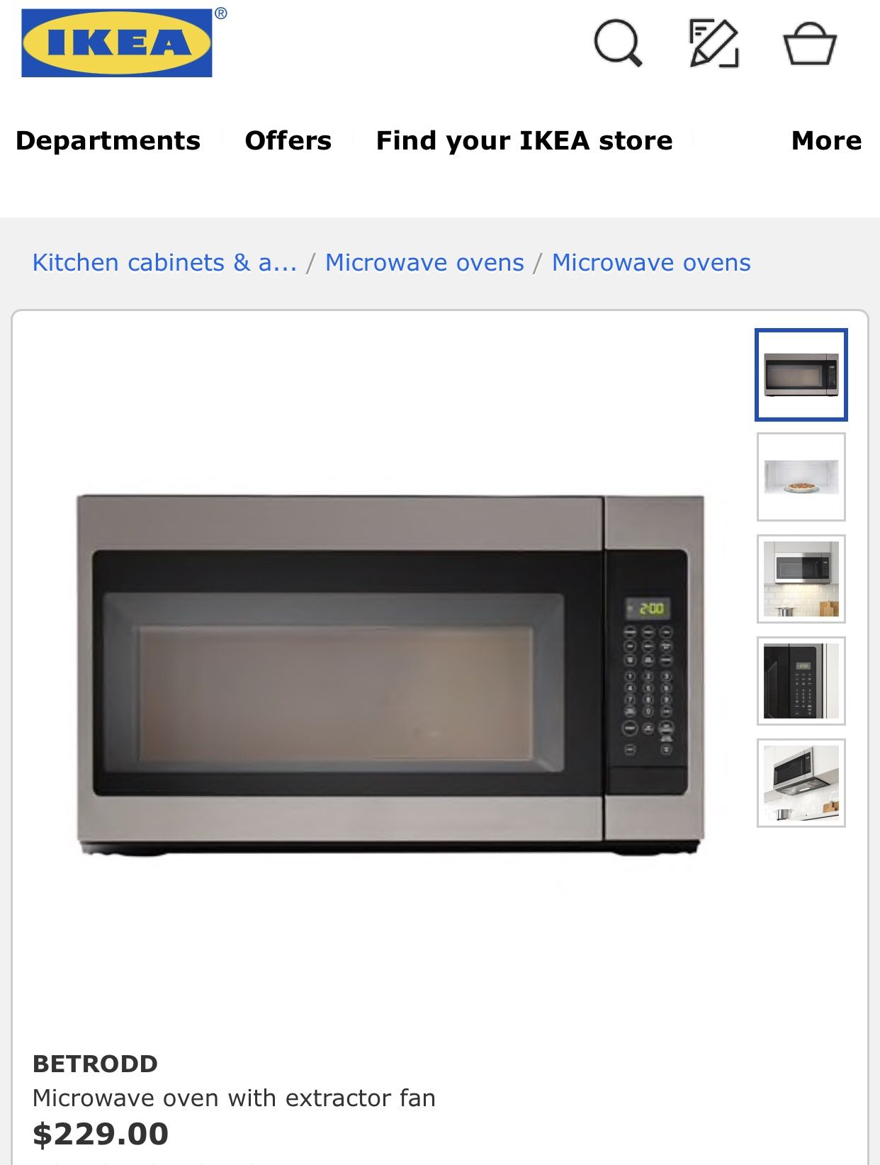 Betrodd Microwave Oven With Extractor Fan