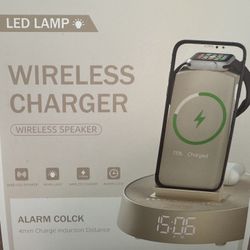 Led Lamp Wireless Charger And Wireless Speaker