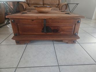 Wood coffee table with storage