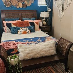 Pier 1 Imports Queen Size  "MELIA 7 PIECE BEDROOM COLLECTION SET" BoHo  / Bohemian  Style🌾🤎✨️