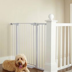 Cumbor 36" Extra Tall Baby Gate for Dogs and Kids with Wide 2-Way Door, 29.7"- 46" Width retails for $119.99