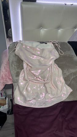 Zara Iridescent Pink  Mini Dress