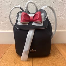 Disney X Kate Spade New York Black Minnie Mouse 3D Flap Minnie Backpack