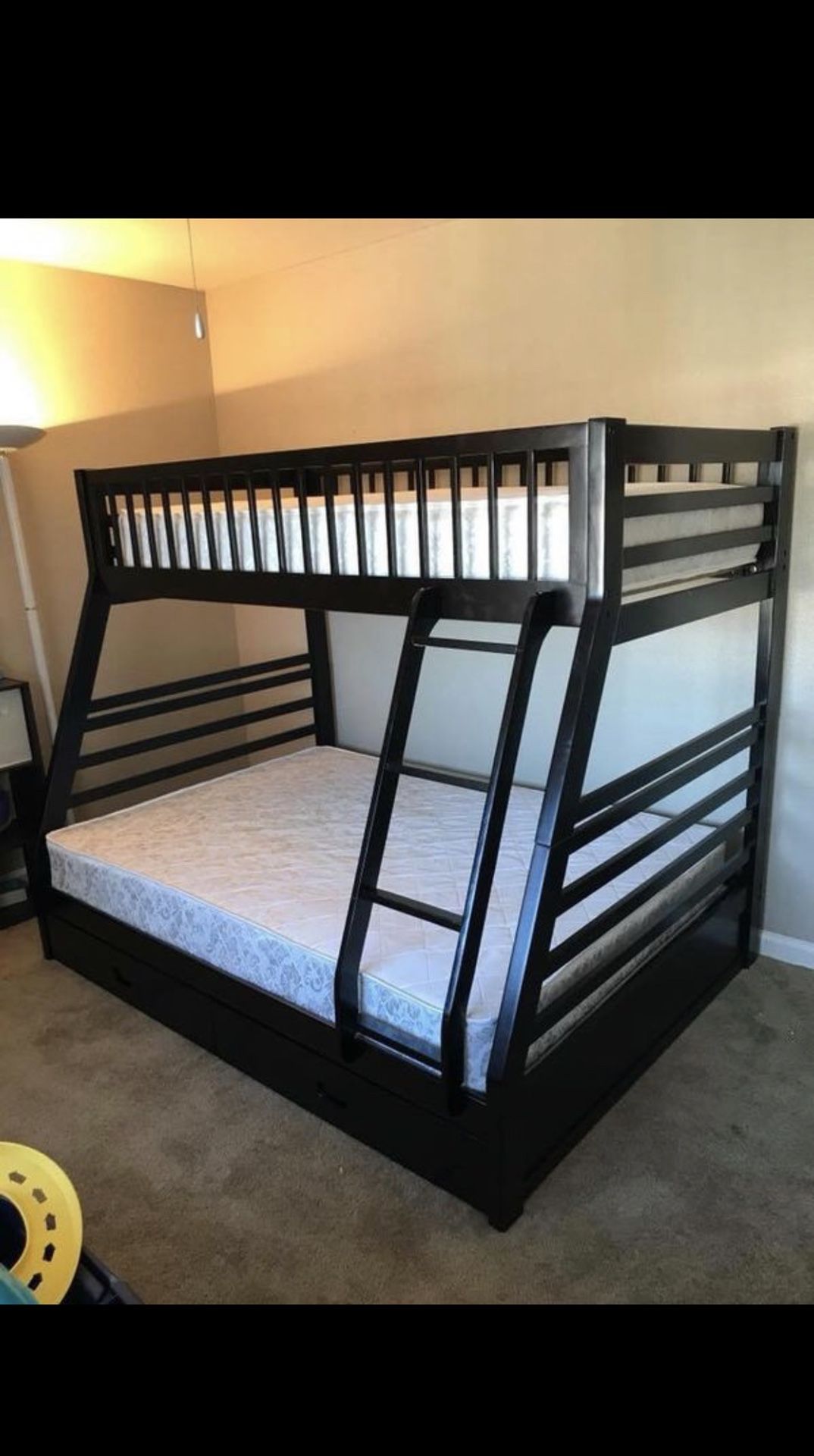 Bunk bed full/twin with mattress new in box