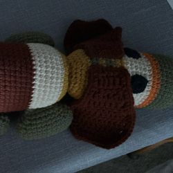 Dog, Stuffed, Hand Crocheted.