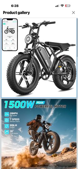 TST Electric Bike for Adults, 48V 15Ah Battery, 1500W Peak Motor, Fat Tire Dual Suspension ,7-speed Gears, 3 Working Modes, Powerful, LCD Display, Sui