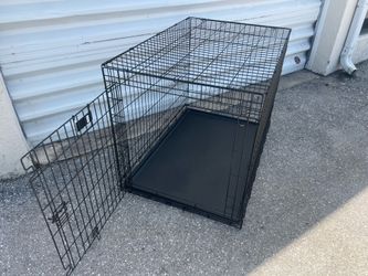 42x28x30in Extra Large Black Metal Single Door Dog Pet Animal Cage Containment Crate! Great for dogs 71-90lbs!