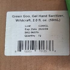 Green Gloo Gel Hand Sanitiezer 72  Per Box Asking  30 Per Box