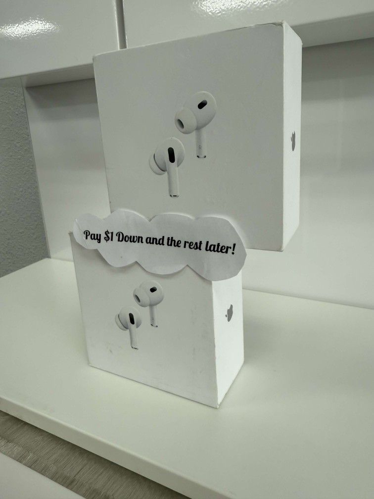 Apple Airpods Pro 2 Wireless Earbuds New - Pay $1 To Take It Home Today and pay the rest later.