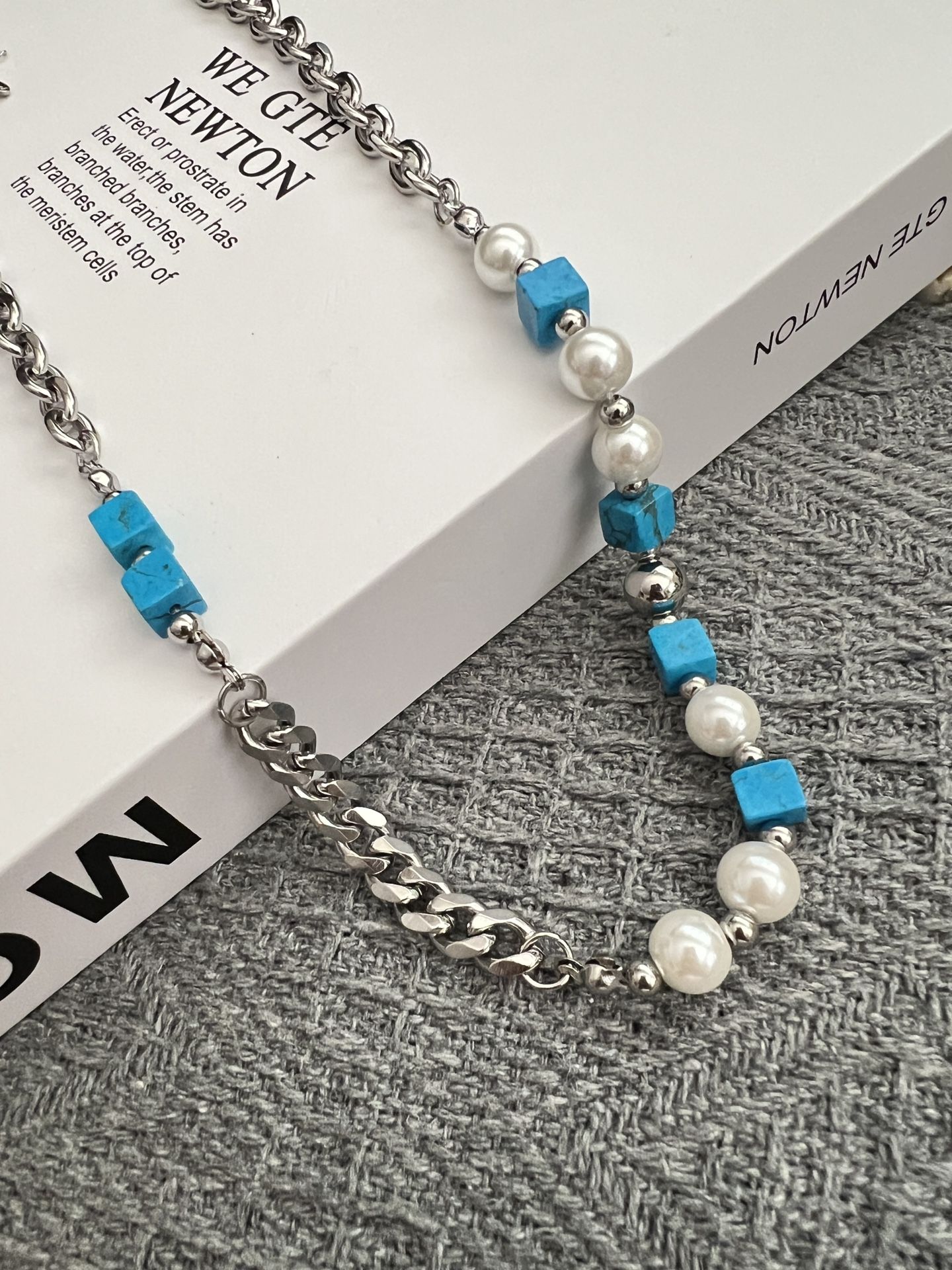 Freshwater Pearl Blue Necklace 