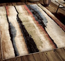 Orian Rugs Next Generation Beige Stripes Stain Resistant Area Rug