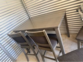 Gray dining table