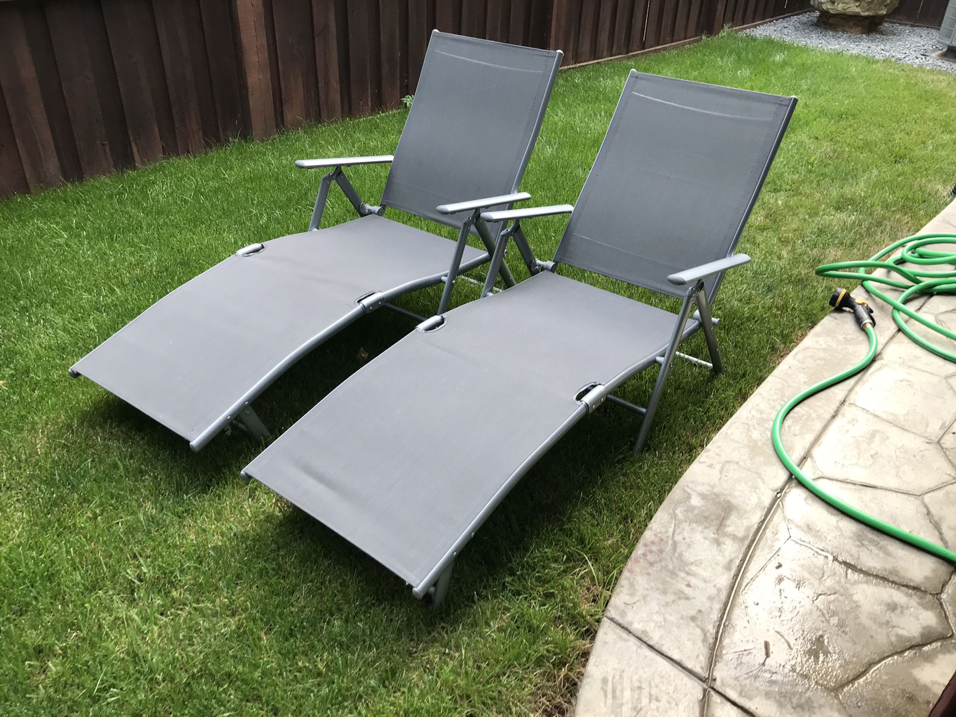 Patio Lounge Adjustable Chairs