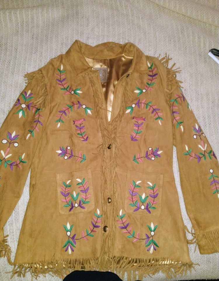 Suede Jacket Embroidered