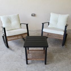 3- or 6-Piece Patio Rocking Chair Set