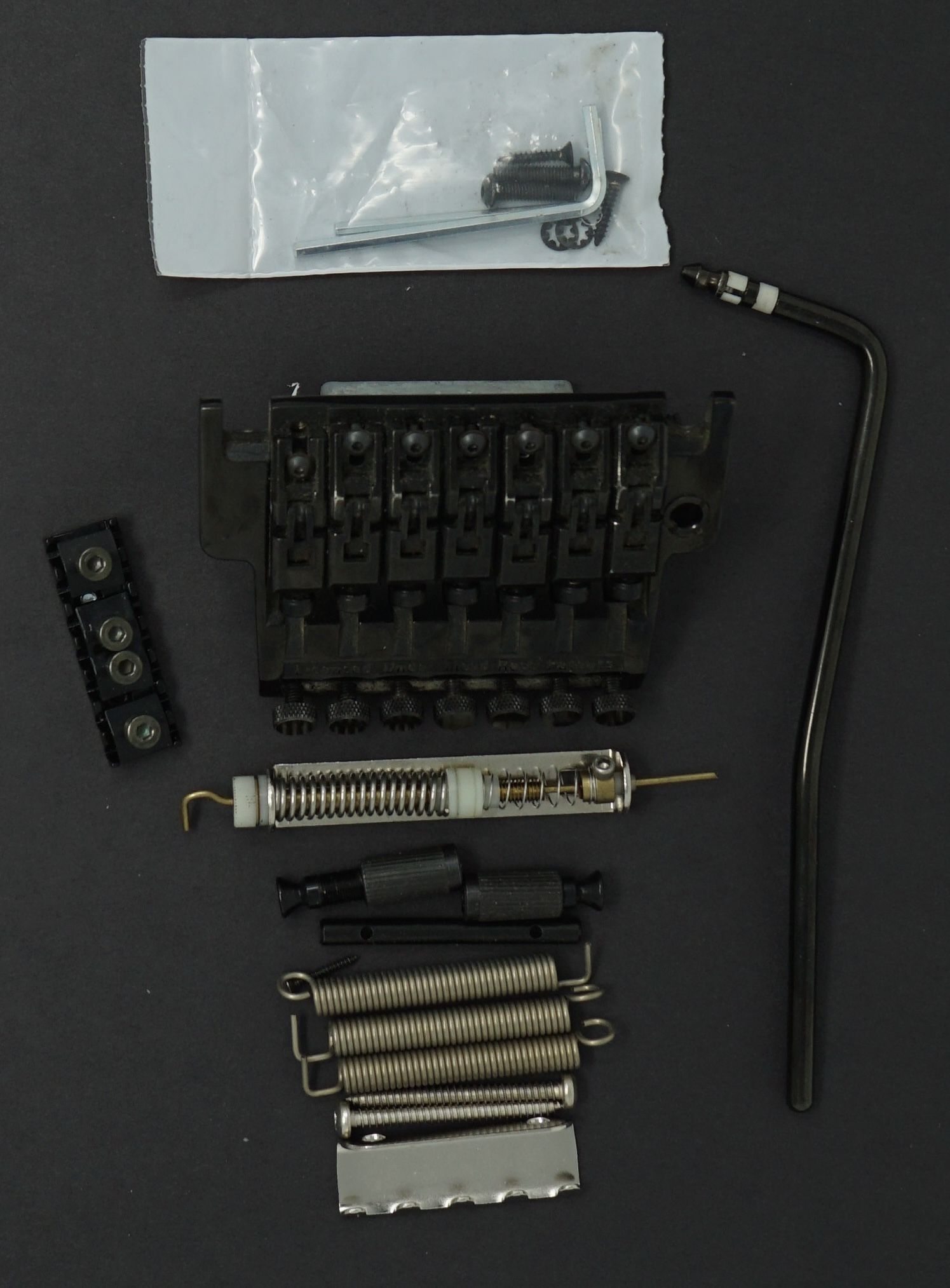 Vtg 1990’s Japan Ibanez RG 7 Series Black Original Edge Floyd Rose Tremolo Bridge & Arm