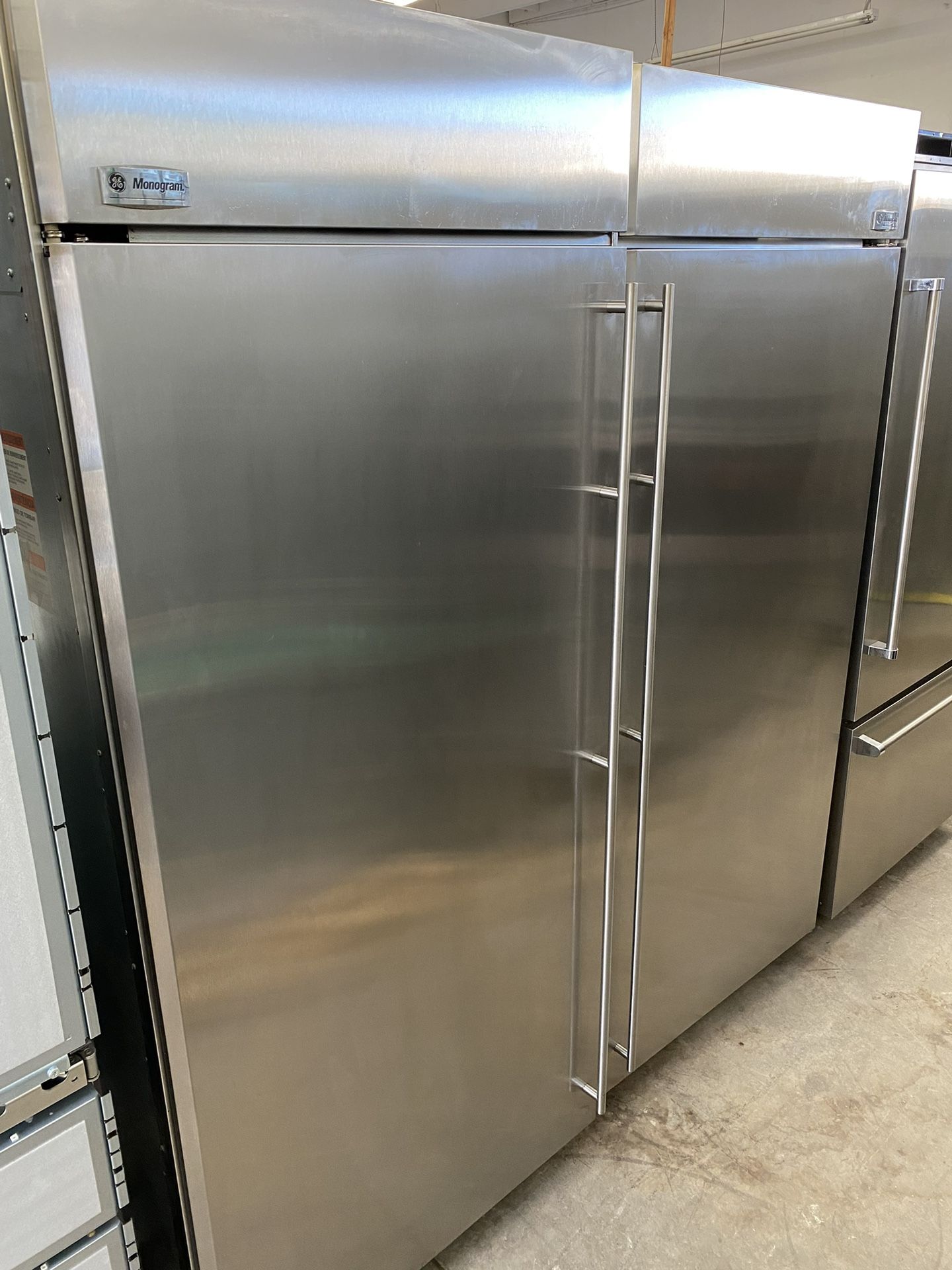 72 Inch GE Monogram Column Fridge And Freezer