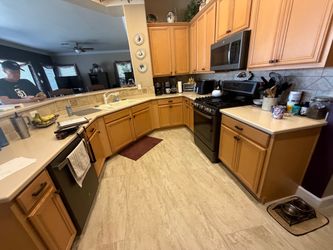 Used in great condition,maple cabinets $1200 obo