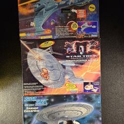 Lot Of 3 Playmates Star Trek Starships 1992, 1993 & 1994 All Brand New In Boxes!