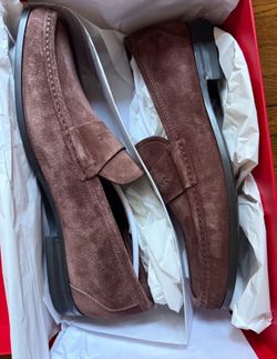 Ferragamo Men's Dupont Suede Penny Loafers Men’s Size 10E