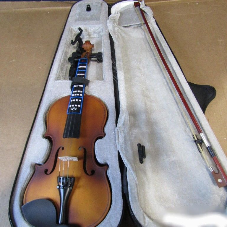 Mendini by Cecilio MV400 Size 3/4 Acoustic Violin Kit - Maple