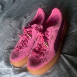 Suede Pink N Burgundy Puma 