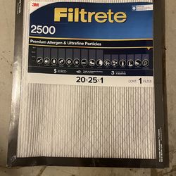 Filtrete 2500 Air Filter, New 20”x25”x1”