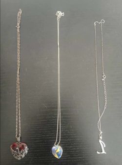 Set of 3 Silver-Tone Pendant Necklaces