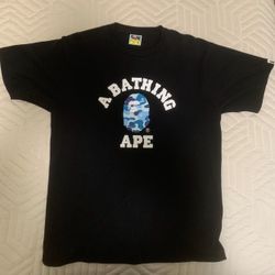 BAPE ABC Camo College Tee ‘Black/Blue’