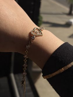 CZ Heart “15” Bracelet
