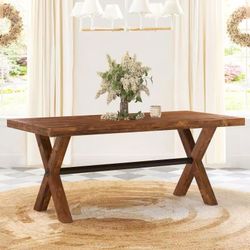 Outdoor anti-corrosion wood dining table