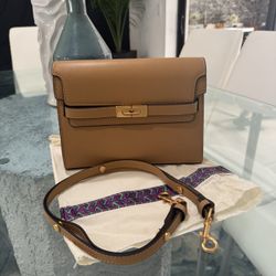 Tory Burch Brown Leather Small Crossbody 