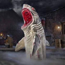 7 Ft Megalodon Shark Halloween Decoration NEW