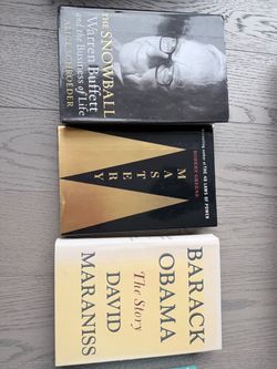 Lot of 3 Hardcover Books – Buffett, Mastery, Obama