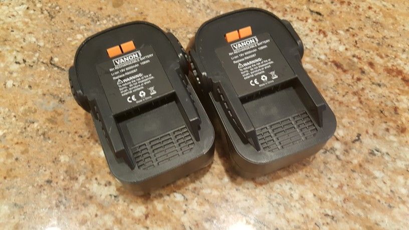 Brand New 2 Vanon 18v Batteries For Ridgid