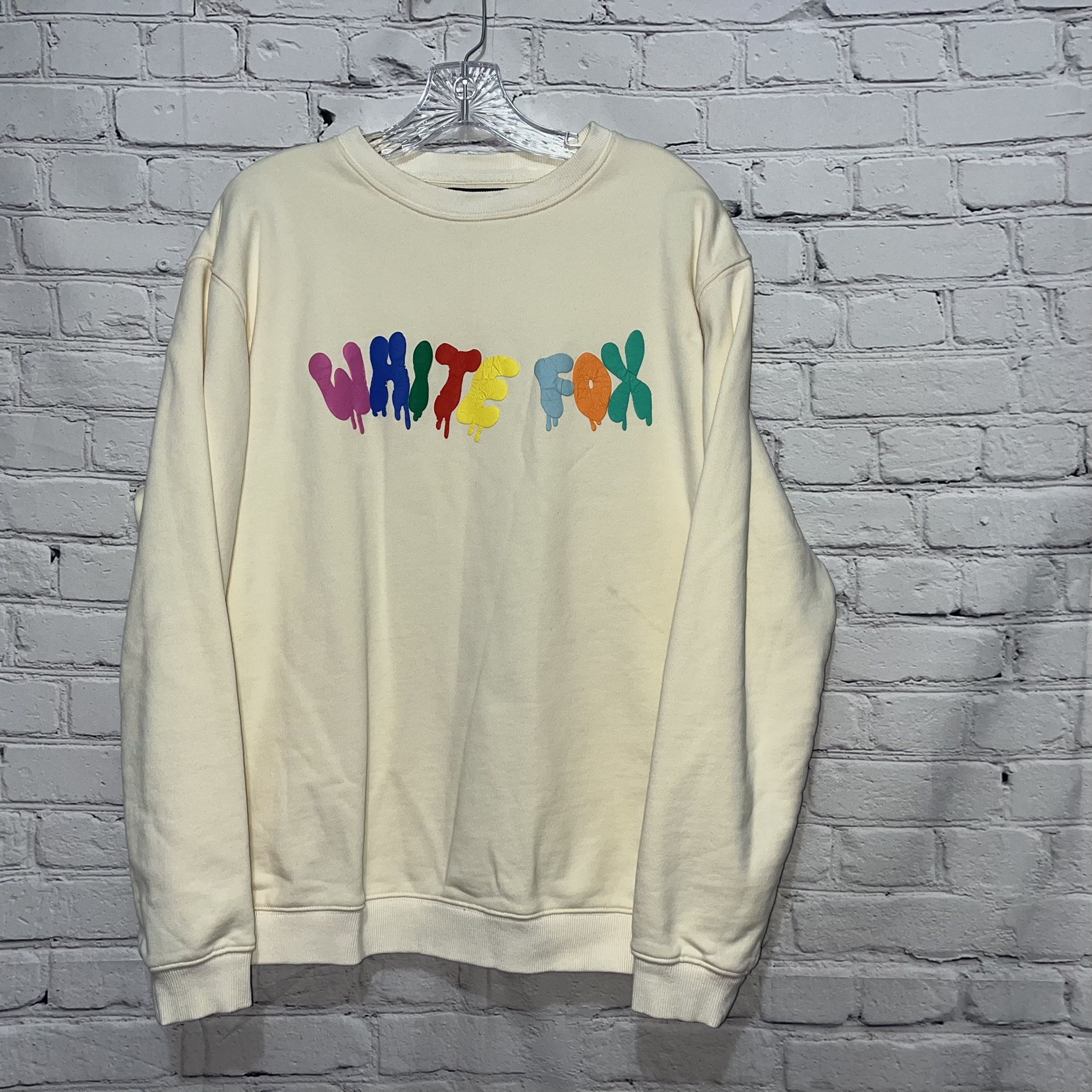 White Fox Boutique Too Cool Logo Oversized Sweatshirt Size M/L