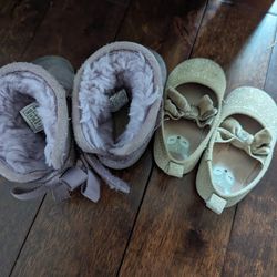 Ugg And H&M Baby Girl Size 2/3c Shoes (Total 2 Pairs)